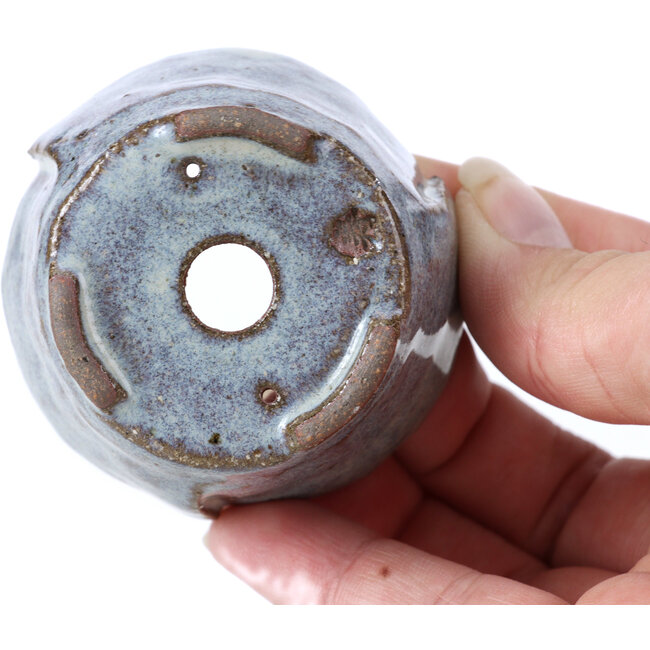 Vaso per bonsai rotondo blu di Bonsai - 58 x 58 x 35 mm