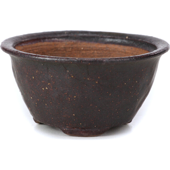 Vaso per bonsai rotondo marrone di Bonsai - 76 x 76 x 43 mm