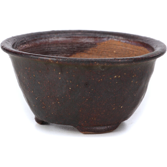 Vaso per bonsai rotondo marrone di Bonsai - 76 x 76 x 43 mm