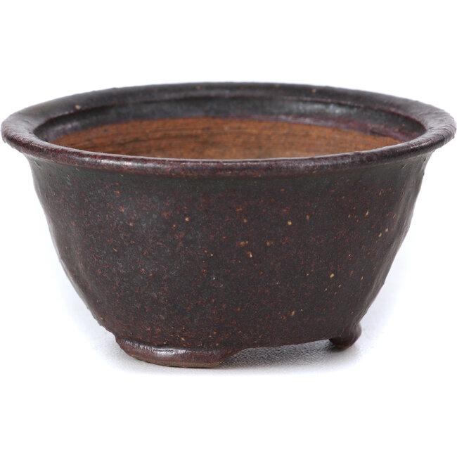 Maceta de bonsái marrón redonda de Bonsai - 76 x 76 x 43 mm