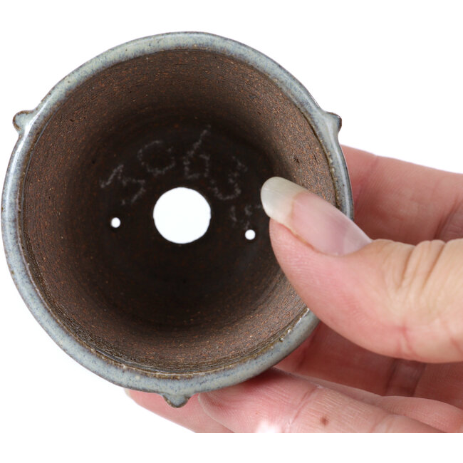 Maceta de bonsái redonda azul de Bonsai - 65 x 65 x 45 mm