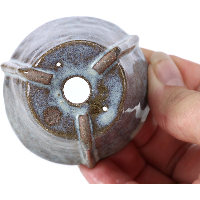 Maceta de bonsái redonda azul de Bonsai - 65 x 65 x 45 mm