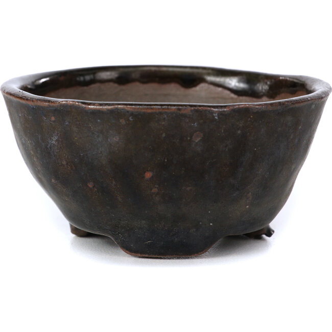 Runde braune Bonsaischale von Bonsai - 74 x 74 x 37 mm