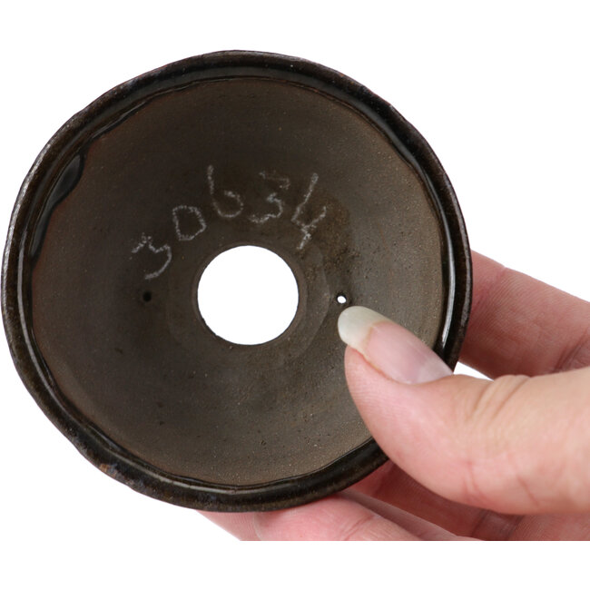 Pot à bonsaï rond marron par Bonsai - 74 x 74 x 37 mm