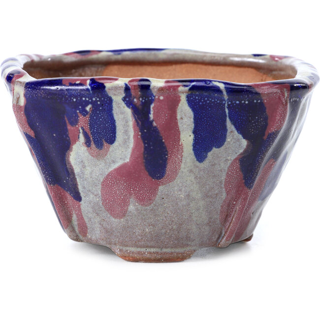 Pot à bonsaï carré multicolore par Bonsai - 120 x 120 x 73 mm