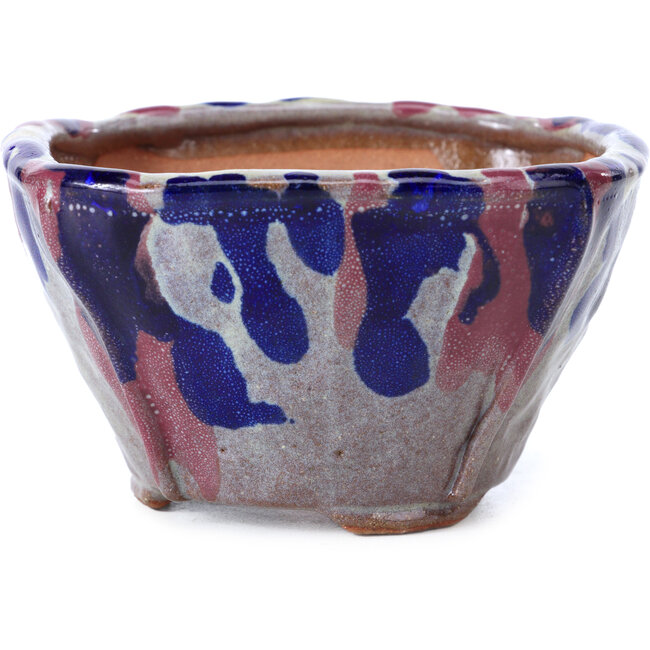 Pot à bonsaï carré multicolore par Bonsai - 120 x 120 x 73 mm