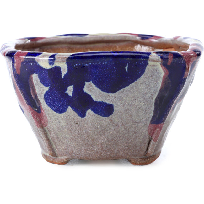 Maceta de bonsái cuadrada multicolor de Bonsai - 120 x 120 x 73 mm