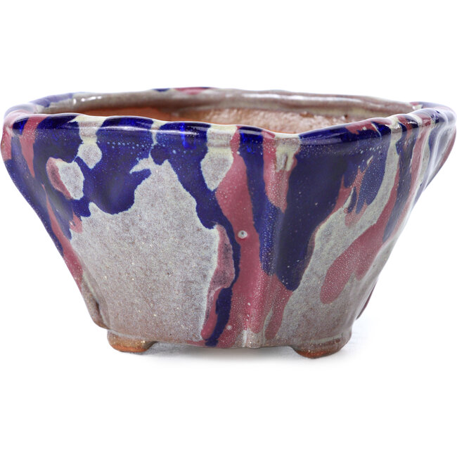 Pot à bonsaï carré multicolore par Bonsai - 120 x 120 x 73 mm