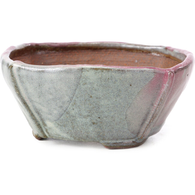 Quadratische mehrfarbige Bonsaischale von Bonsai - 118 x 118 x 52 mm