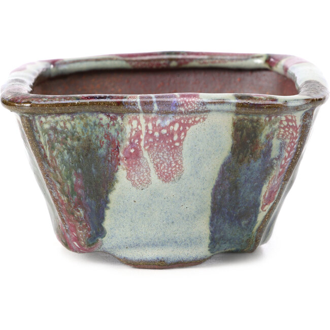 Pot à bonsaï carré multicolore par Bonsai - 112 x 112 x 65 mm