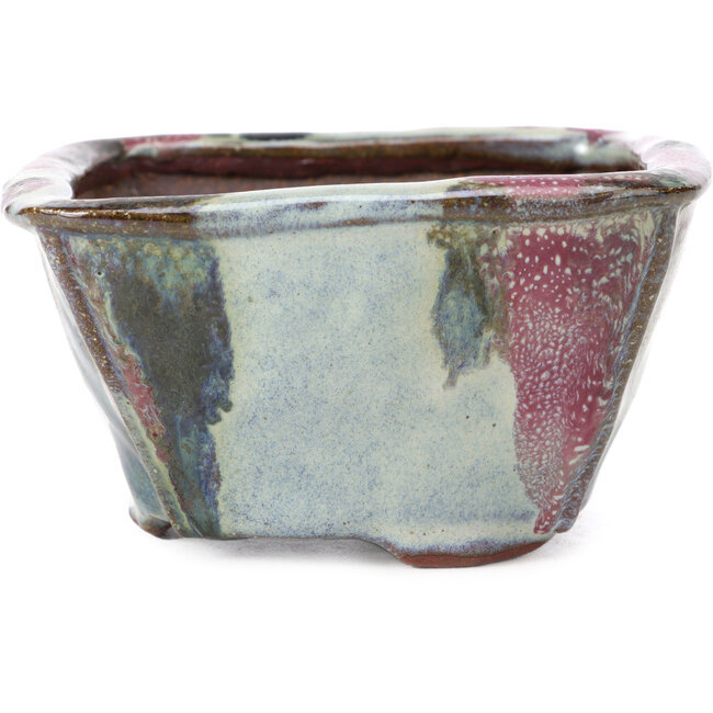 Quadratische mehrfarbige Bonsaischale von Bonsai - 112 x 112 x 65 mm