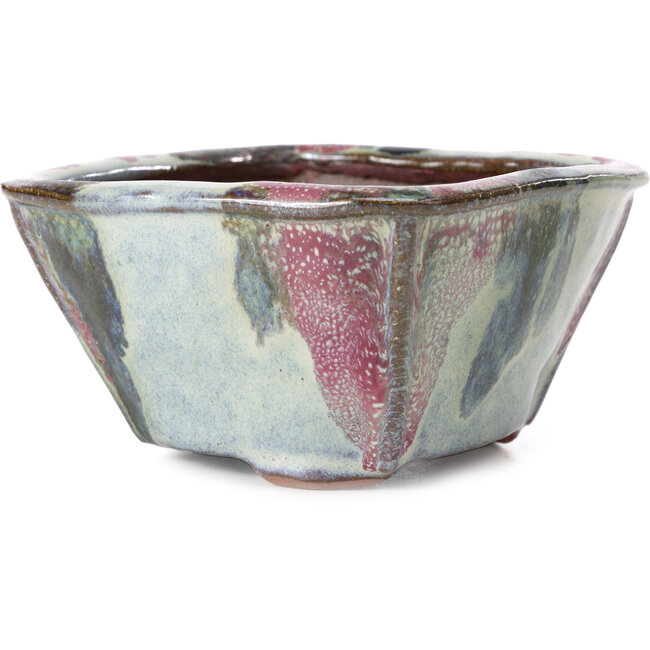 Pot à bonsaï carré multicolore par Bonsai - 112 x 112 x 65 mm