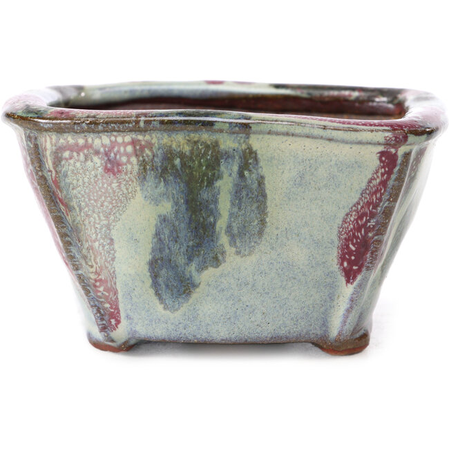 Maceta de bonsái cuadrada multicolor de Bonsai - 112 x 112 x 65 mm