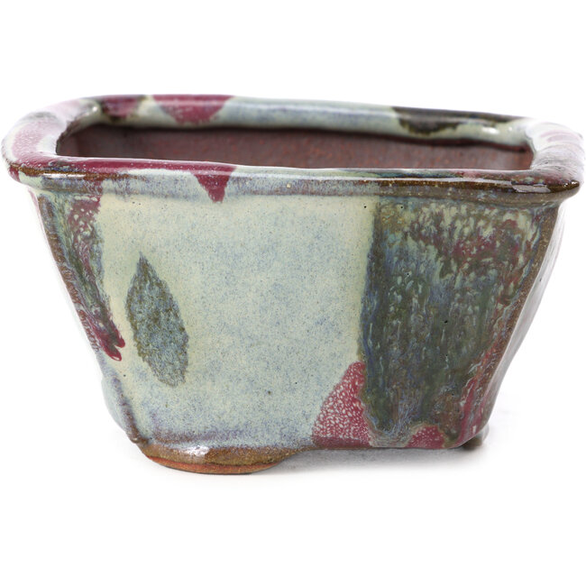 Square multicolor bonsai pot by Bonsai - 112 x 112 x 65 mm