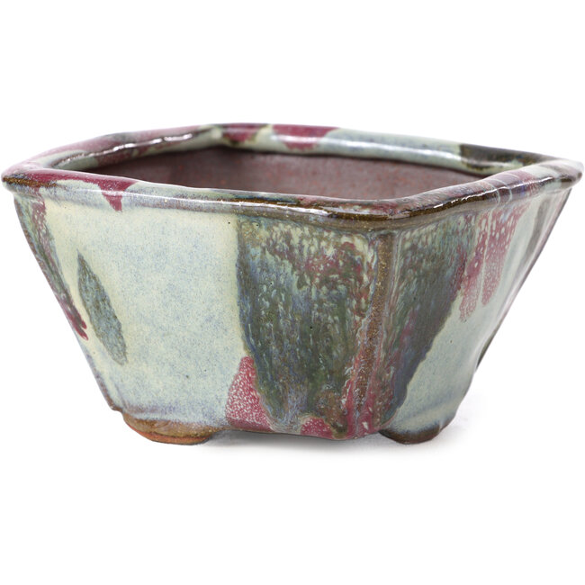 Vaso per bonsai quadrato multicolore di Bonsai - 112 x 112 x 65 mm