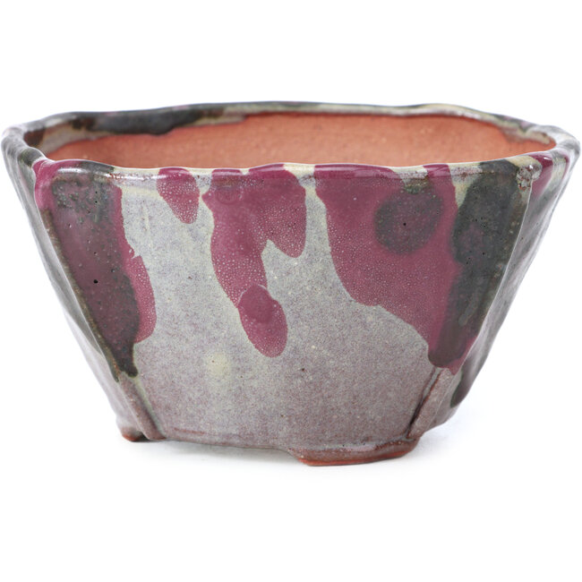 Pot à bonsaï carré multicolore par Bonsai - 126 x 126 x 74 mm