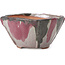 Pot à bonsaï carré multicolore par Bonsai - 126 x 126 x 74 mm