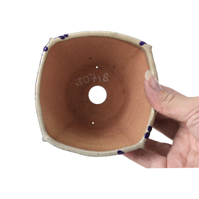 Pot à bonsaï carré multicolore par Bonsai - 115 x 115 x 60 mm