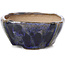 Pot à bonsaï carré bleu et gris par Bonsai - 108 x 108 x 51 mm