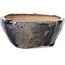 Quadratische blaue und graue Bonsaischale von Bonsai - 108 x 108 x 51 mm