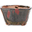 Pot à bonsaï carré noir et marron par Bonsai - 115 x 115 x 68 mm