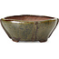 Pot à bonsaï carré marron par Bonsai - 116 x 116 x 54 mm