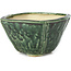 Vaso per bonsai quadrato verde di Bonsai - 117 x 117 x 72 mm