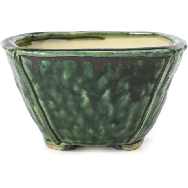 Vierkante groene bonsaipot van Bonsai - 117 x 117 x 72 mm
