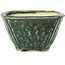Square green bonsai pot by Bonsai - 117 x 117 x 72 mm