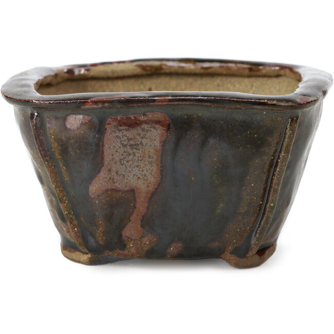 Vaso per bonsai quadrato marrone di Bonsai - 111 x 111 x 64 mm