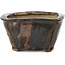 Square brown bonsai pot by Bonsai - 111 x 111 x 64 mm