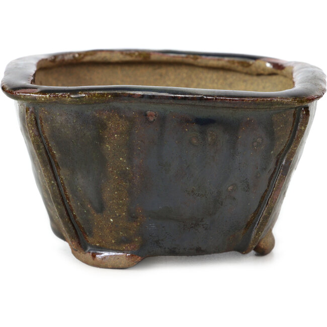 Vaso per bonsai quadrato marrone di Bonsai - 111 x 111 x 64 mm