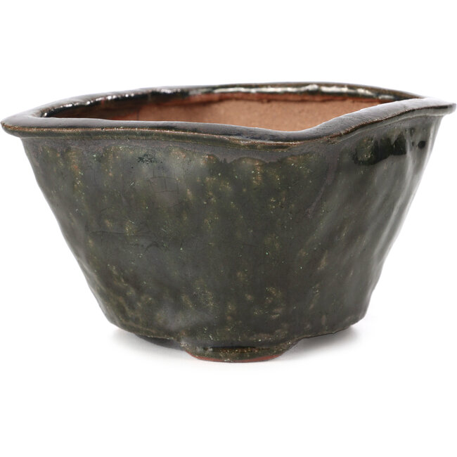 Vierkante groene bonsaipot van Bonsai - 115 x 105 x 71 mm