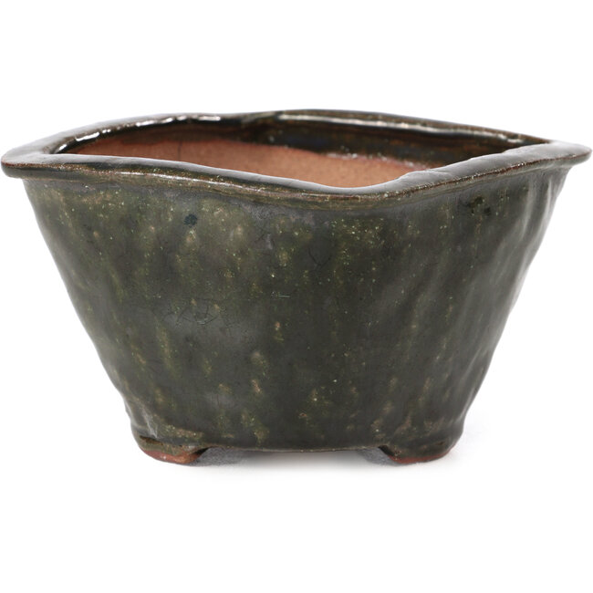 Vierkante groene bonsaipot van Bonsai - 115 x 105 x 71 mm