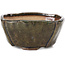 Pot à bonsaï carré vert olive par Bonsai - 108 x 105 x 55 mm