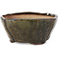 Pot à bonsaï carré vert olive par Bonsai - 108 x 105 x 55 mm