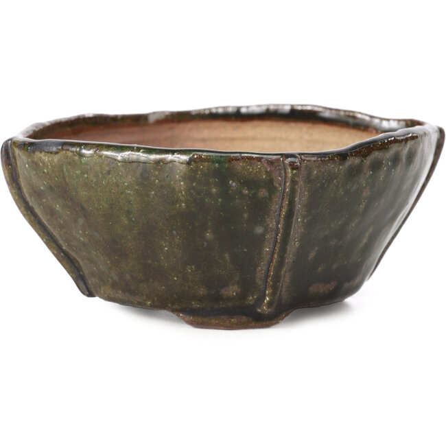 Maceta de bonsái cuadrada verde oliva de Bonsai - 108 x 105 x 55 mm