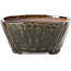 Pot à bonsaï carré vert olive par Bonsai - 108 x 105 x 55 mm