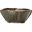 Pot à bonsaï carré vert olive par Bonsai - 108 x 105 x 55 mm