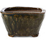 Pot à bonsaï carré vert olive par Bonsai - 110 x 105 x 67 mm