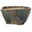 Pot à bonsaï carré bleu et vert par Bonsai - 121 x 118 x 65 mm