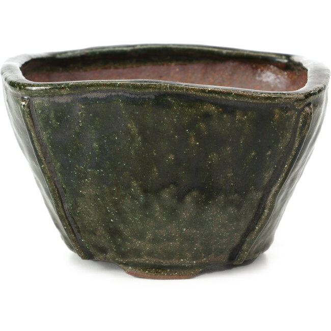 Pot à bonsaï carré vert par Bonsai - 120 x 125 x 80 mm