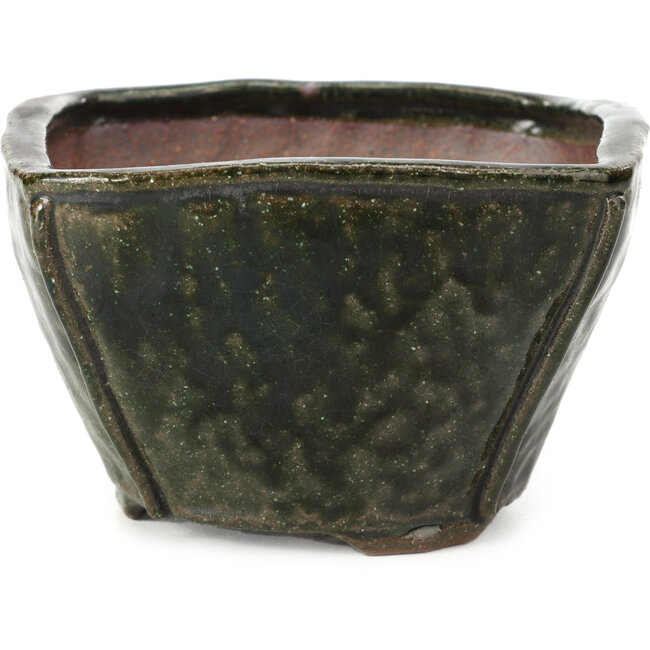 Square green bonsai pot by Bonsai - 120 x 125 x 80 mm