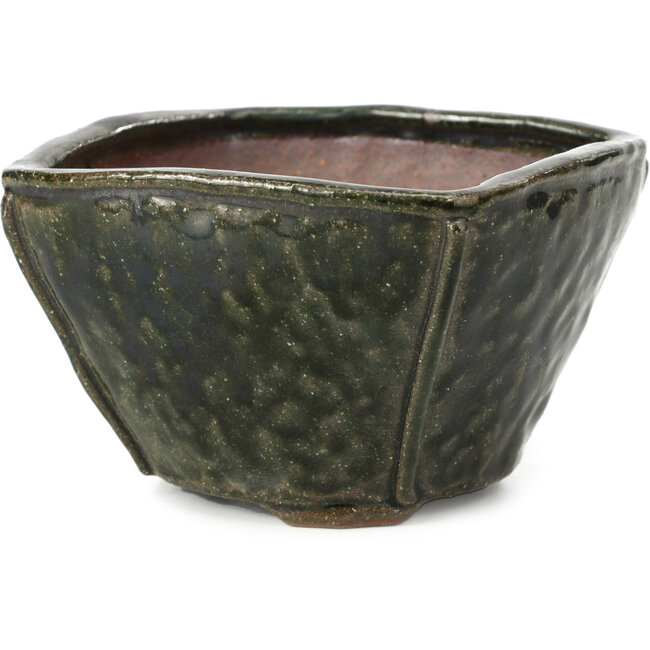 Square green bonsai pot by Bonsai - 120 x 125 x 80 mm