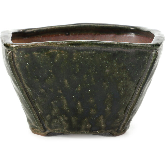 Vaso per bonsai quadrato verde di Bonsai - 120 x 125 x 80 mm