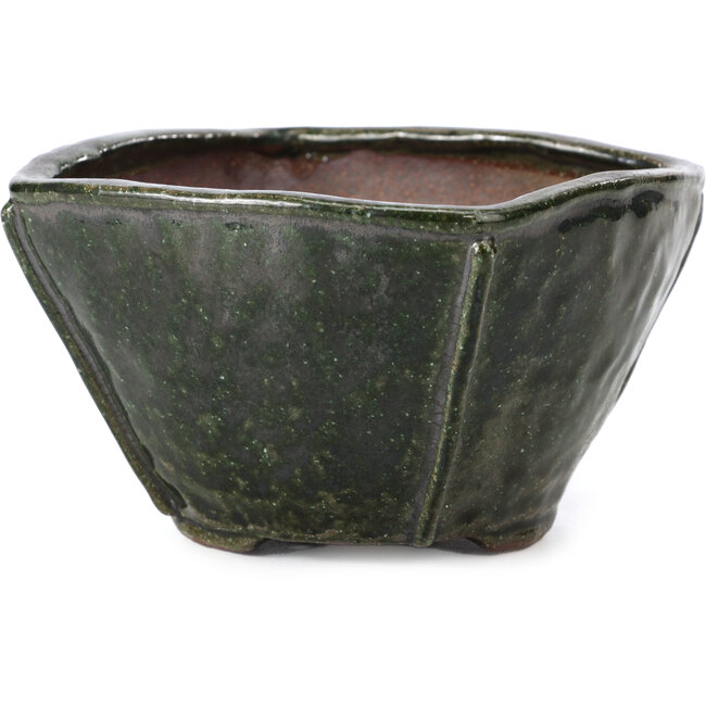 Maceta de bonsái cuadrada verde de Bonsai - 120 x 125 x 80 mm