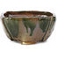 Pot à bonsaï carré multicolore vert par Bonsai - 107 x 110 x 55 mm