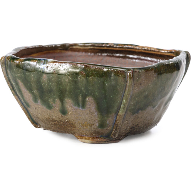 Maceta de bonsái cuadrada verde multicolor de Bonsai - 107 x 110 x 55 mm