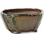Pot à bonsaï carré multicolore vert par Bonsai - 107 x 110 x 55 mm