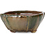 Pot à bonsaï carré multicolore vert par Bonsai - 107 x 110 x 55 mm